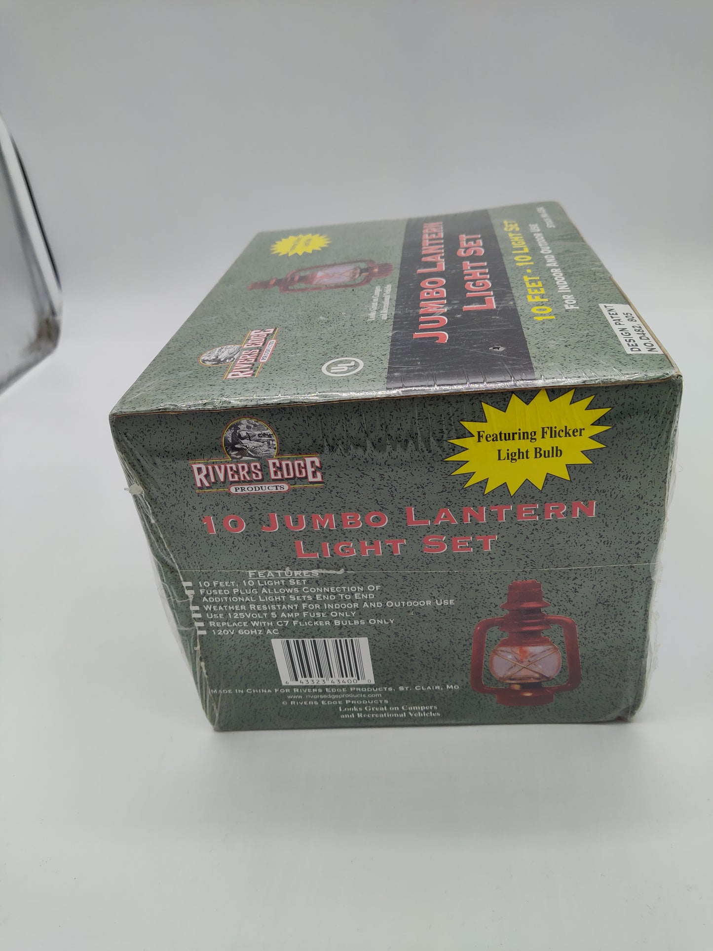 River's Edge Giant Red Lantern Decorative Party Light Set New In Box