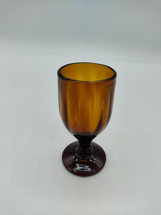 Vintage Mid Century Amber Glass Set