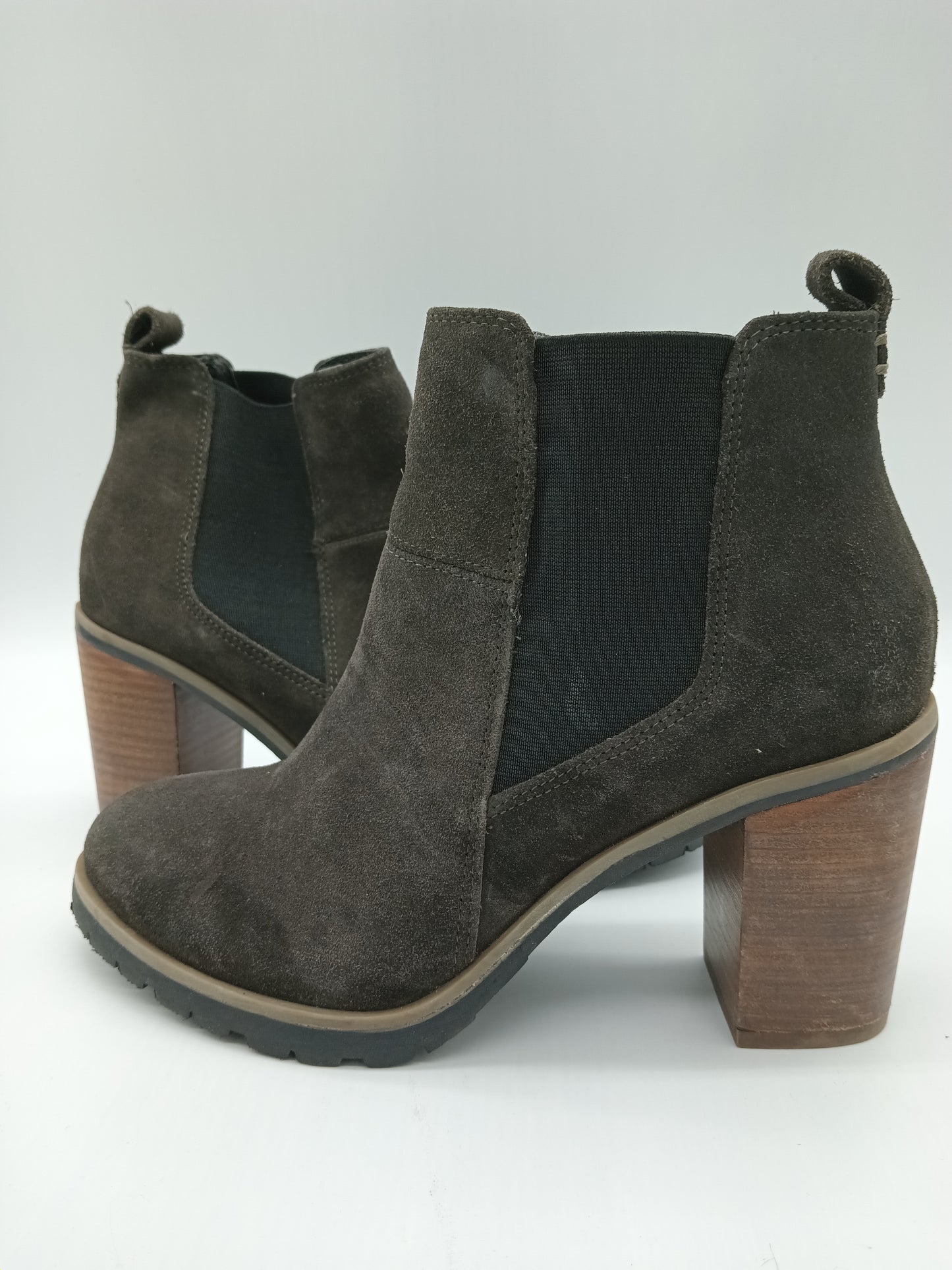 *Crevo Alicia Ankle Boots Charcoal Suede Ladies Sz 9