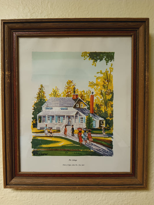 Poe Cottage Print With Frame