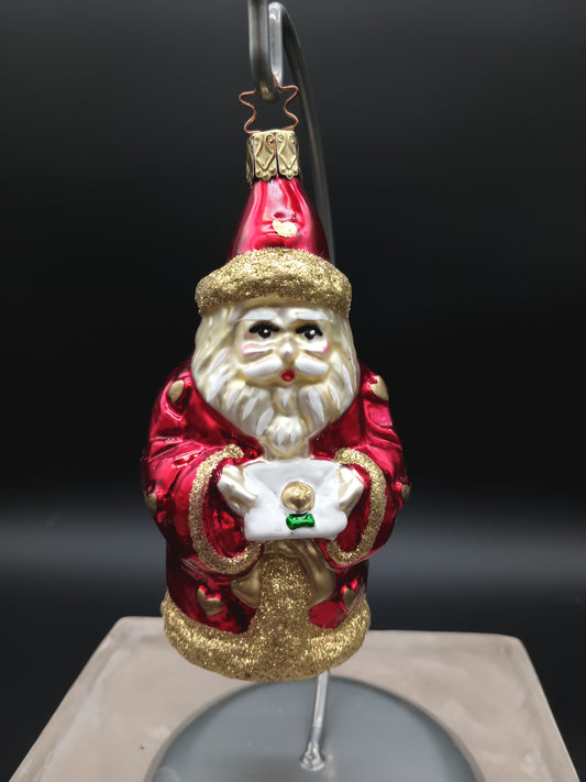 *Old World Christmas Romantic Santa Glass Ornament