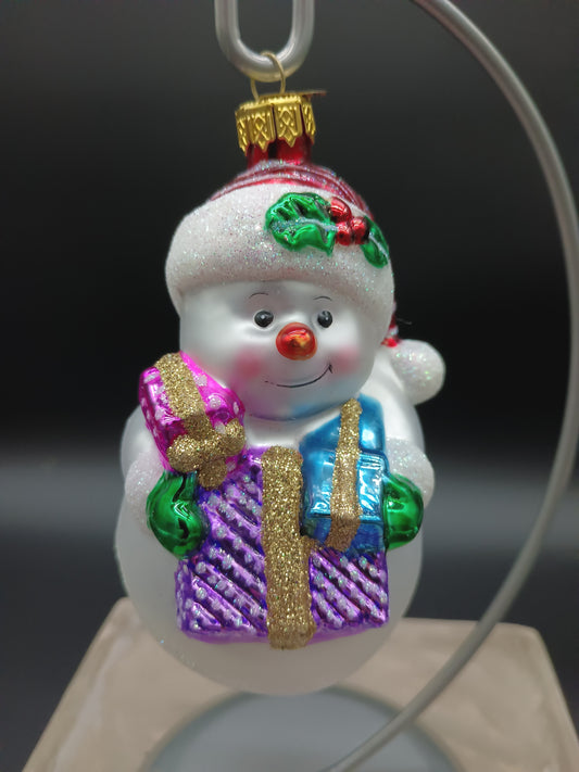 *Old World Christmas Snowman Holding Presents Ornament