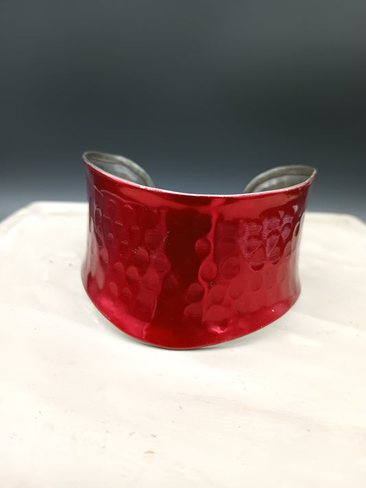 Red Metal Cuff Bracelet