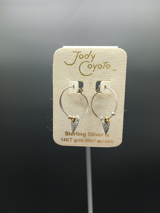 Jody Coyote Heart Earrings