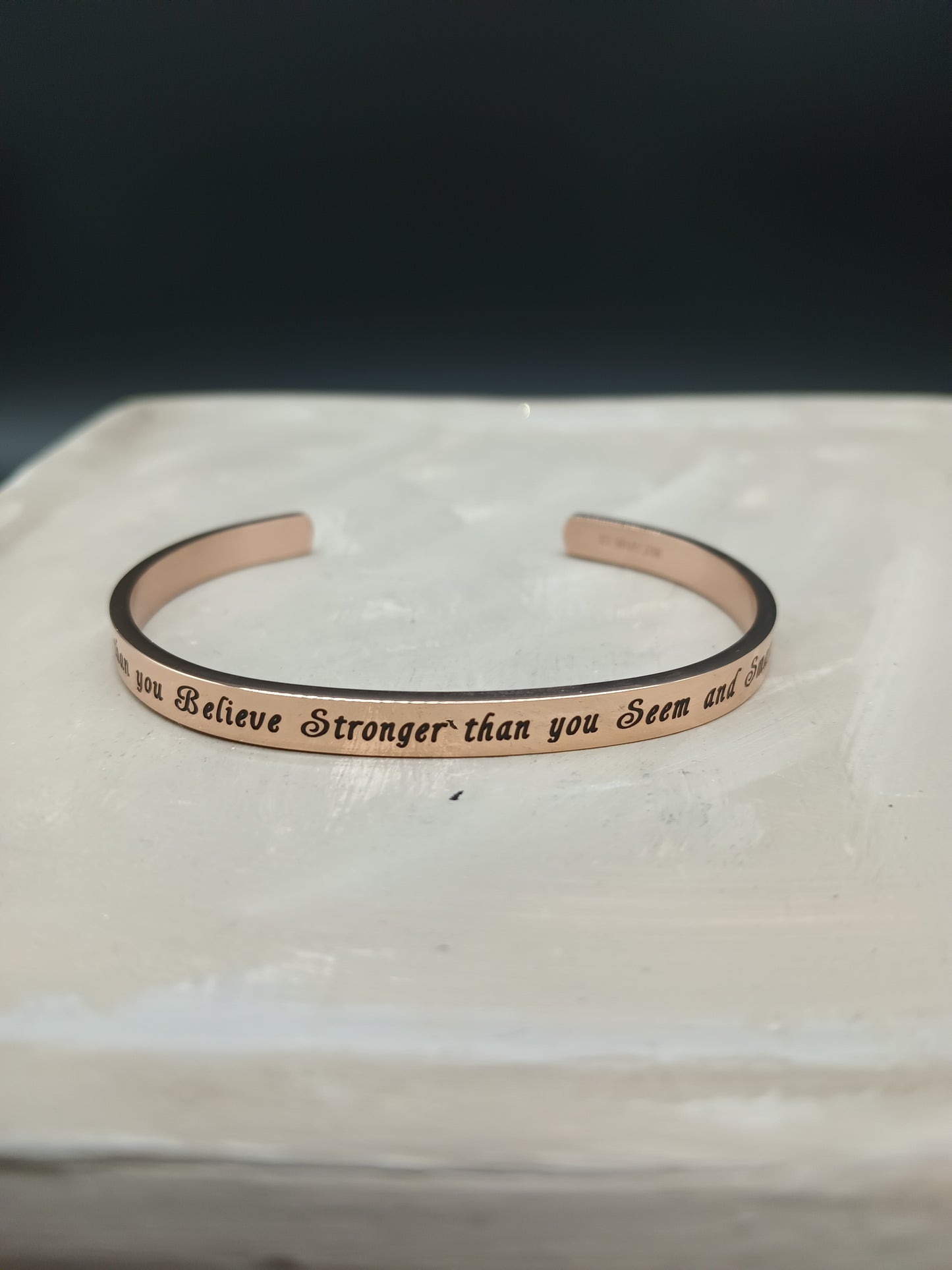 Kendasun Jewelry Cuff Bangle Bracelet  “You are Braver than you Believe Stronger than you Seem and Smarter than you Think”
