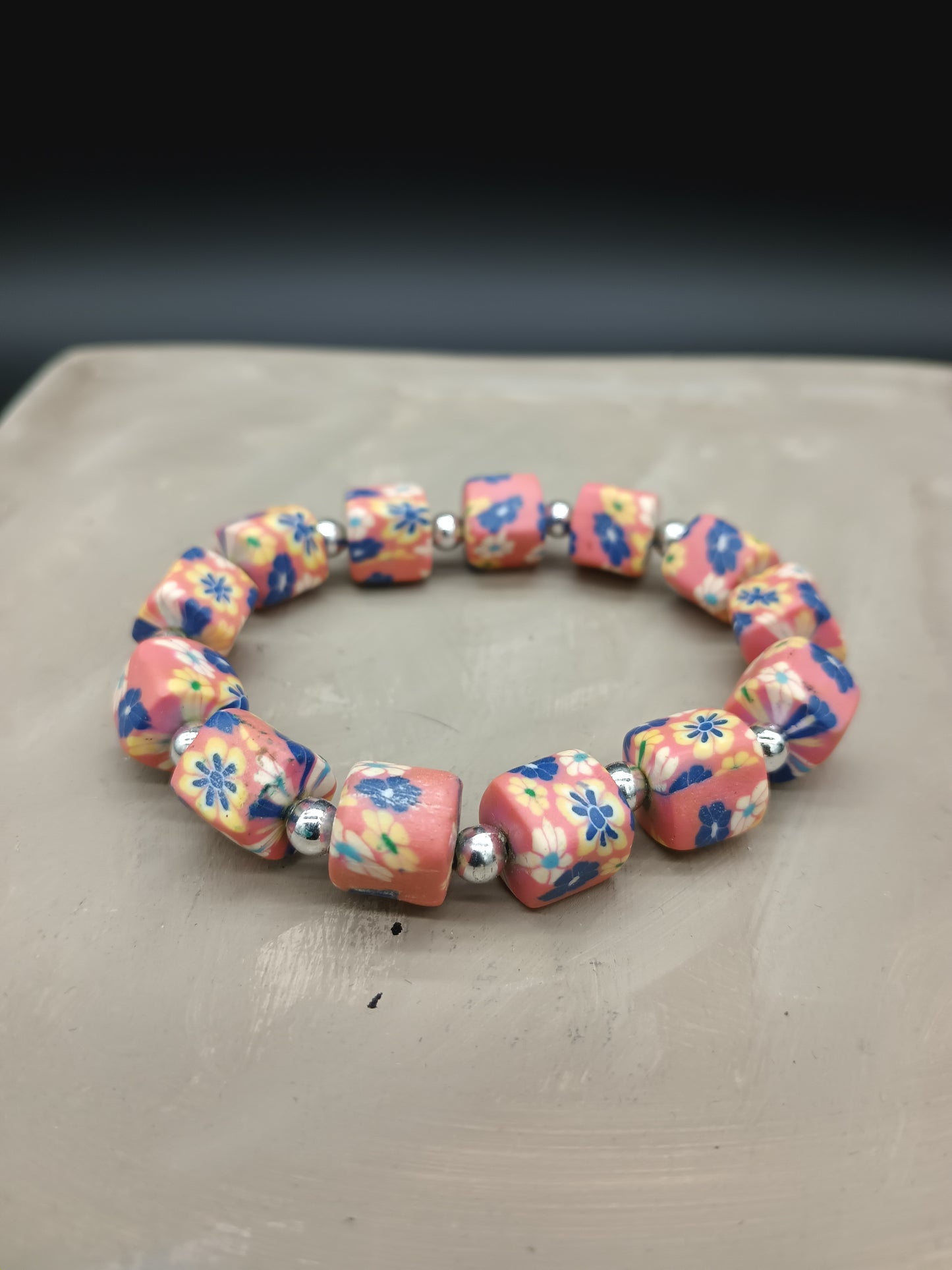 Clay Flower Bracelet