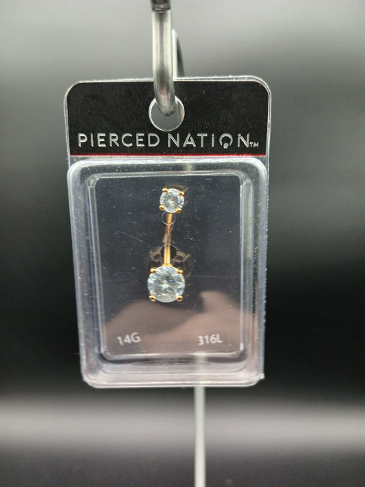Pierced Nation Rhinestone Belly Ring