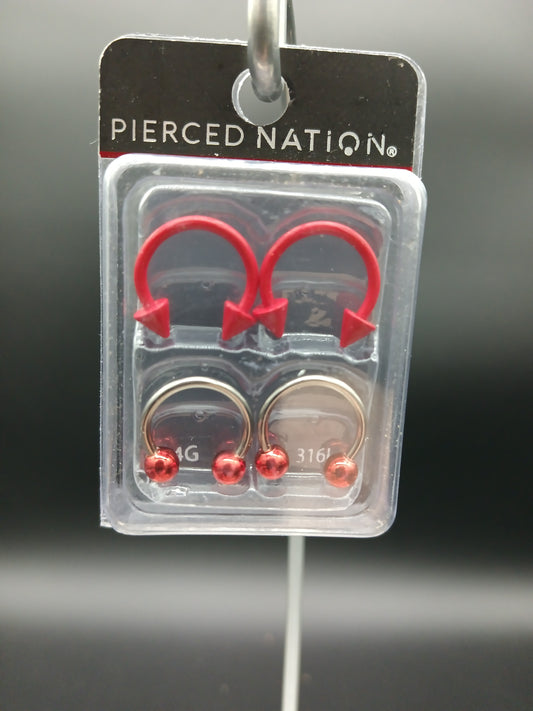 Pierced Nation Septum Ring Set