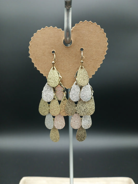 Sparkly Textured Dangle Earrings