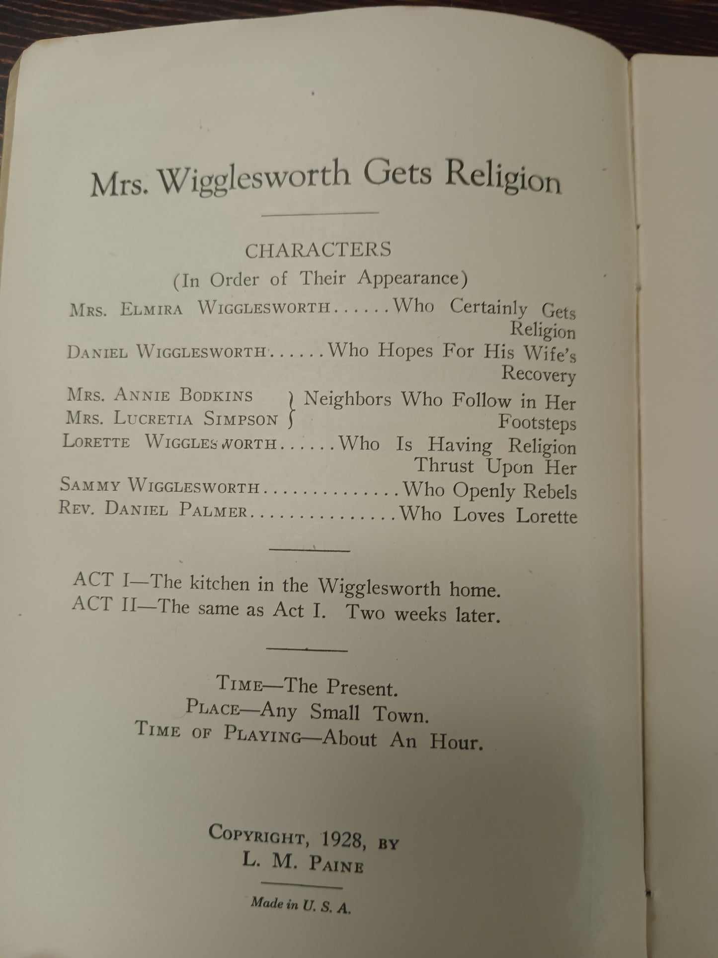 Mrs.Wigglesworth Gets Religion