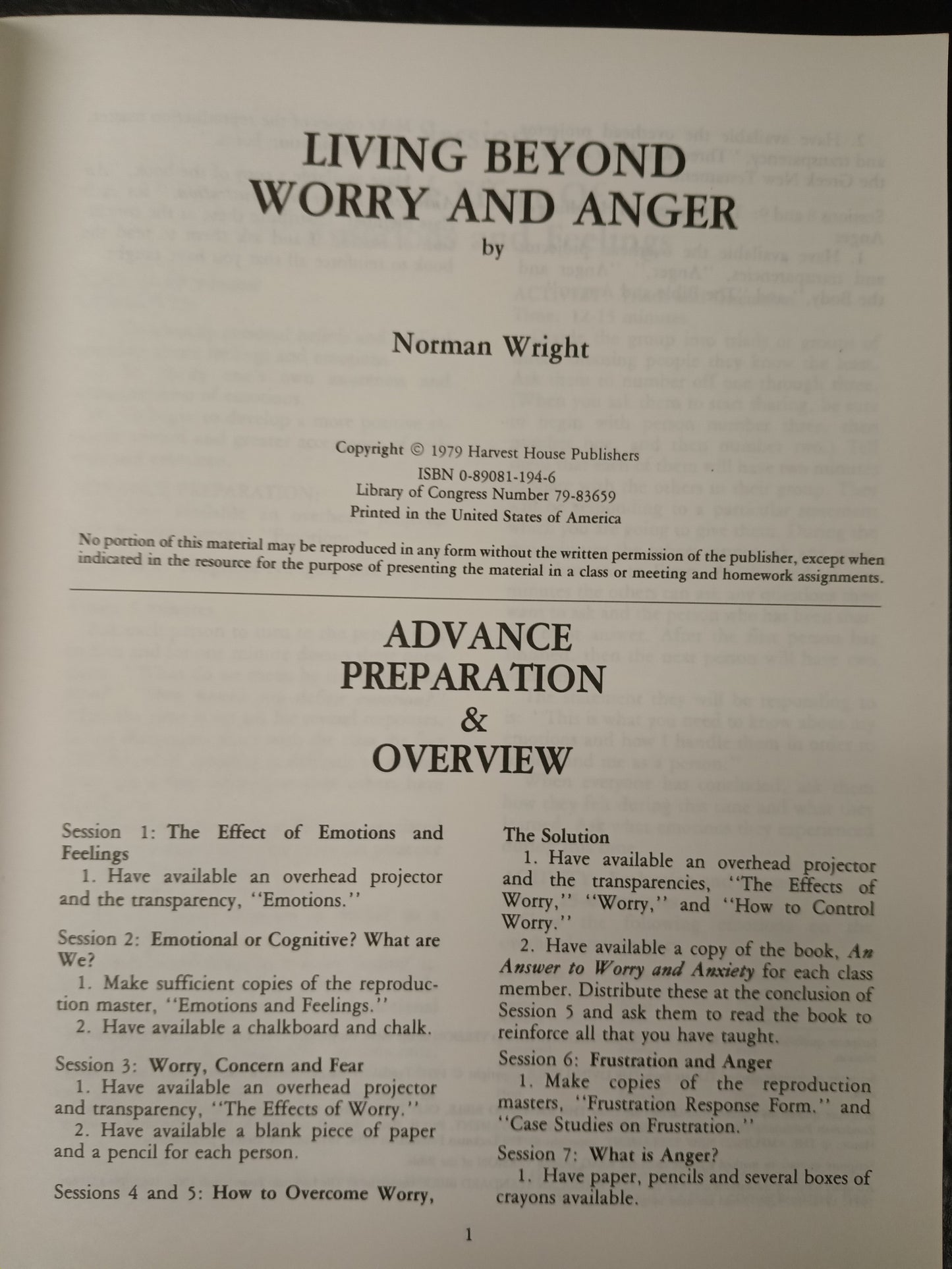 Living Beyond Worry & Anger