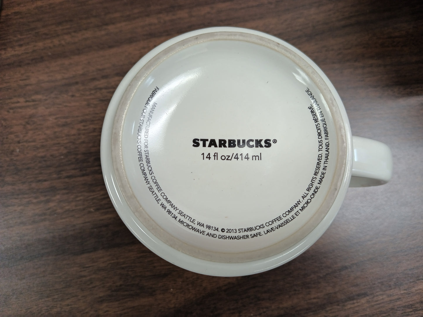 Starbucks White Embossed Mug