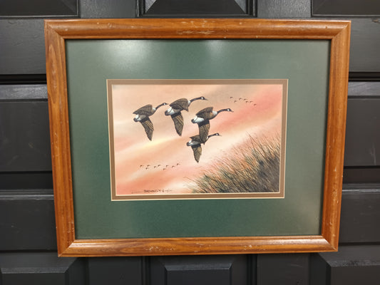 "Sunset Geese" Litho 48/100